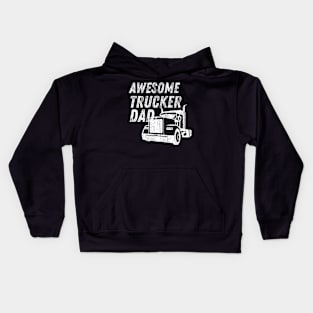 Awesome Trucker Dad-Father's Gift Kids Hoodie